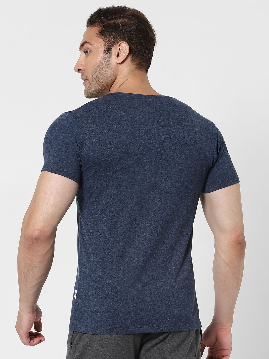 Red & Grey V Neck T-shirts - Pack of 2