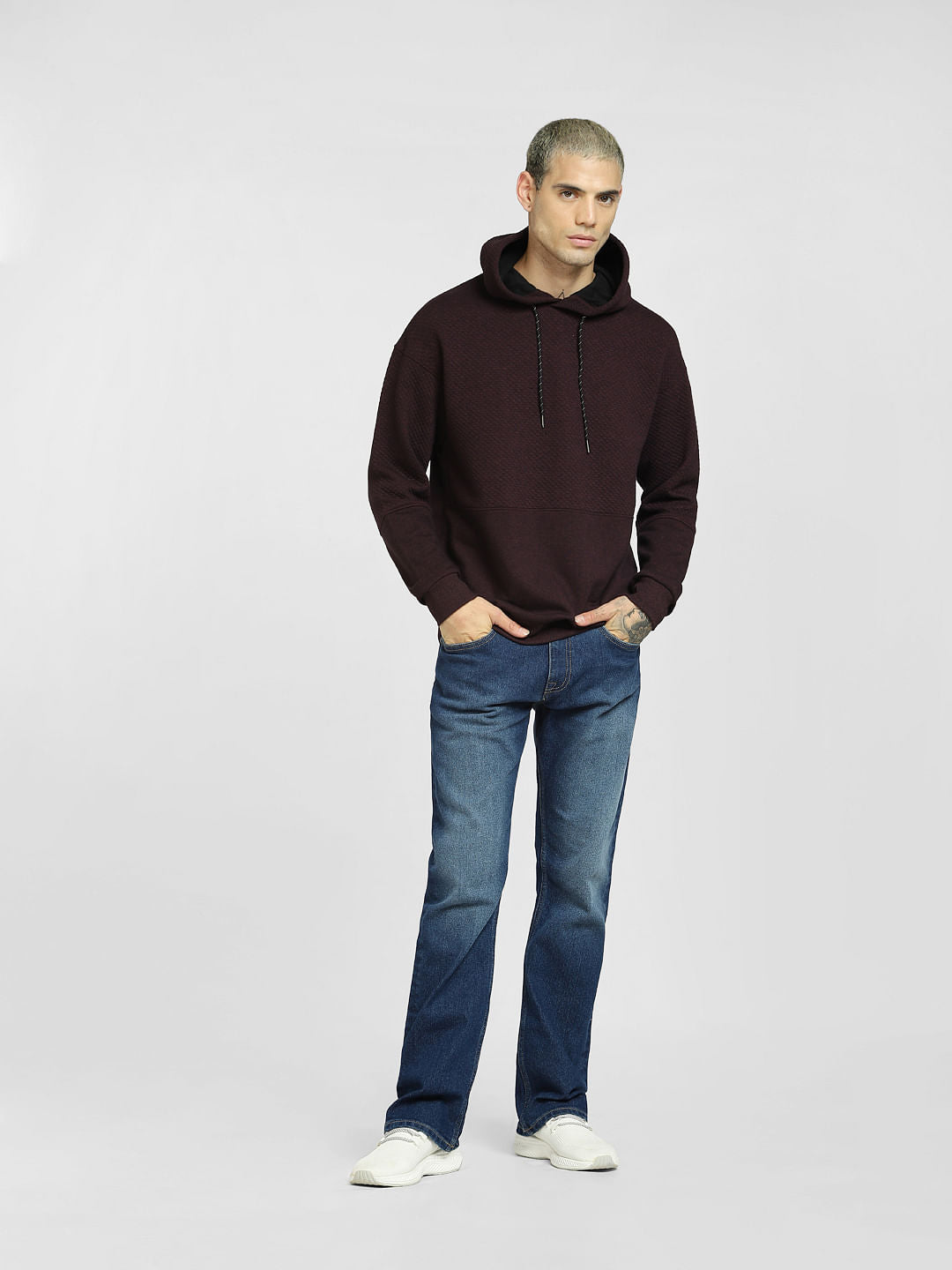 Maroon Hooded Sweatshirt