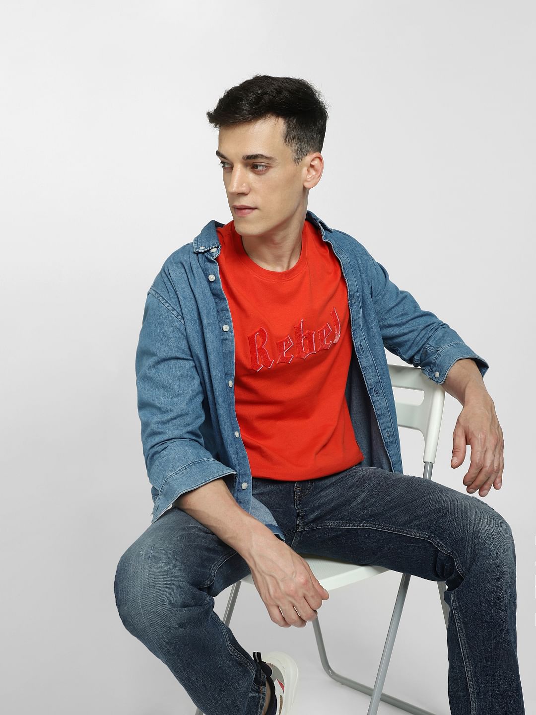 Red Crew Neck T-shirt
