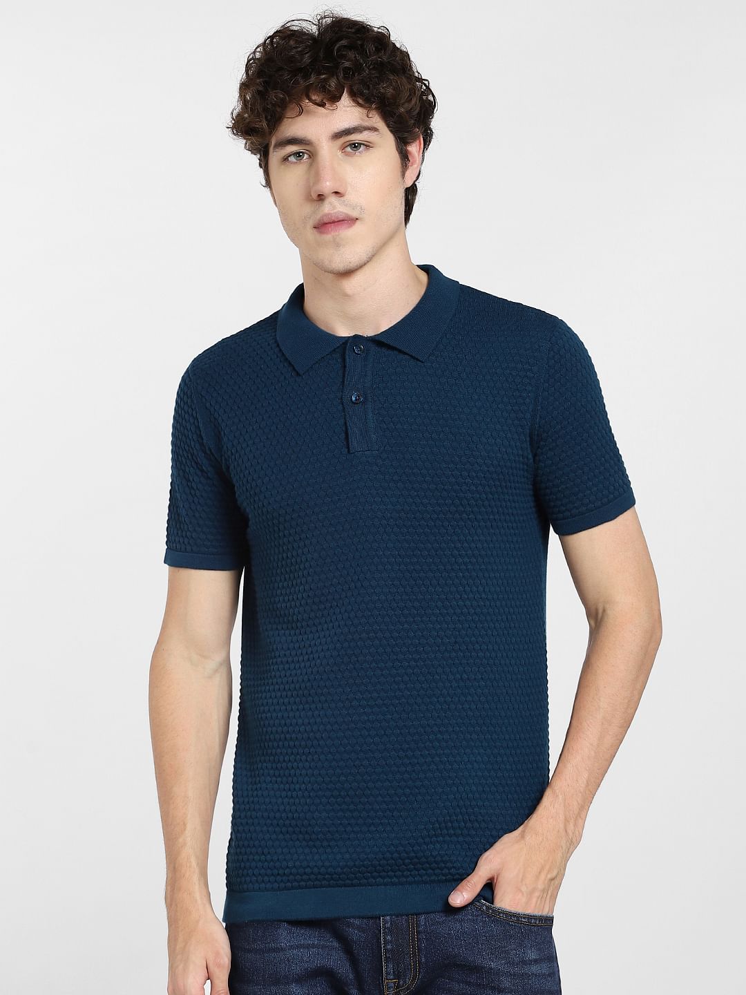 Dark Green Knit Polo