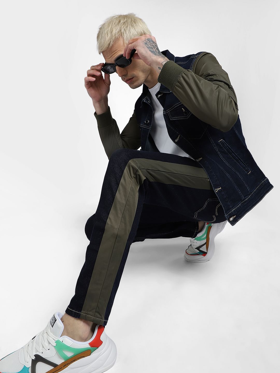 Dark Blue Low Rise Glenn Slim Fit Jeans