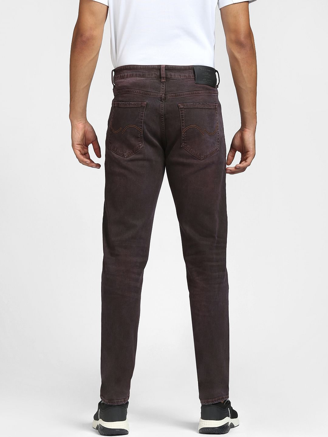 Burgundy Low Rise Ben Skinny Jeans
