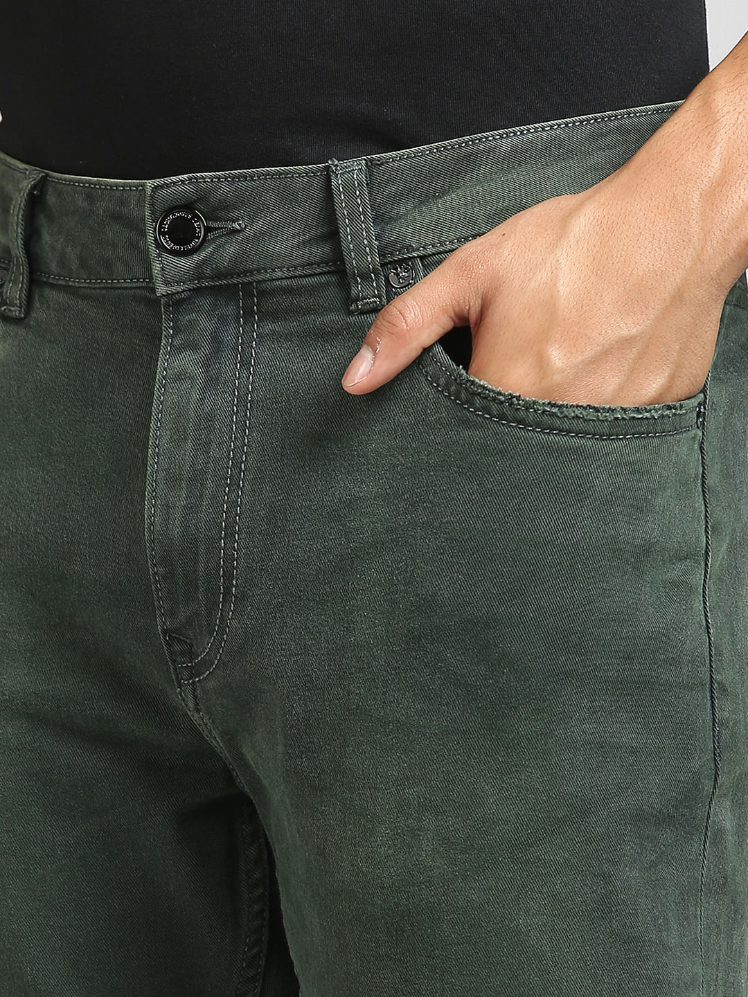 Green Low Rise Ben Skinny Jeans