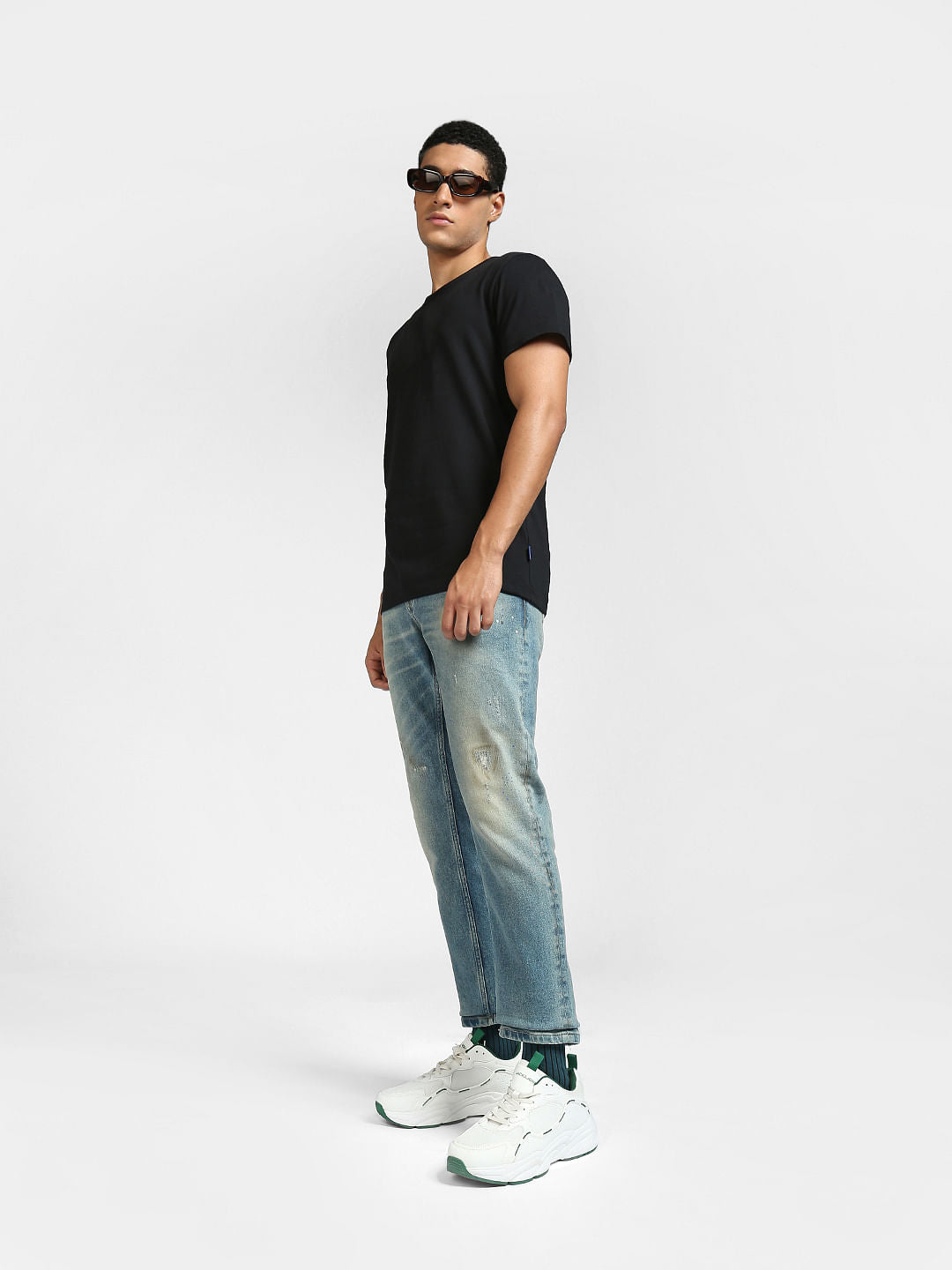 Light Blue Ripped Tim Slim Jeans