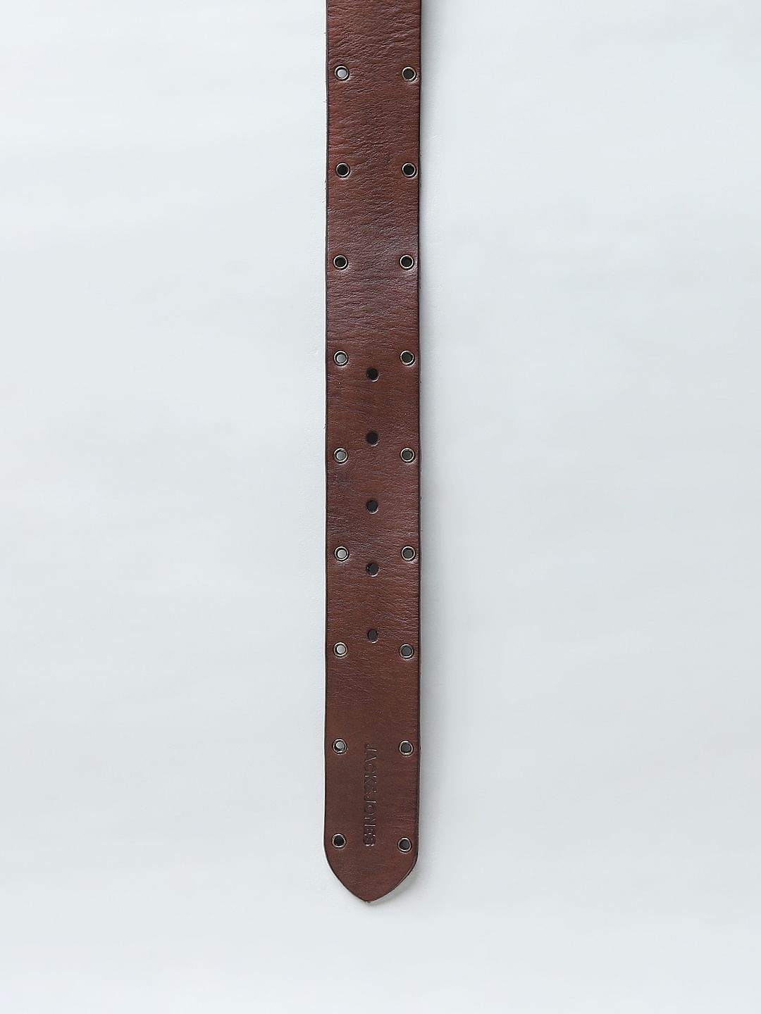 Brown Rivet Detail Leather Belt