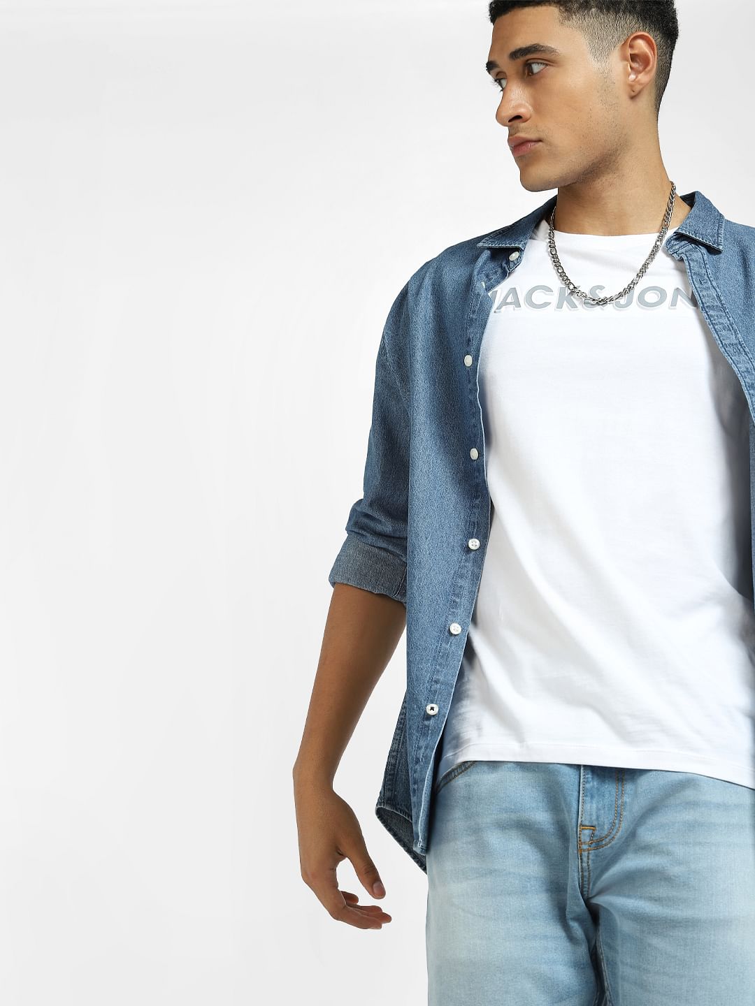 Blue Denim Full Sleeves Shirt