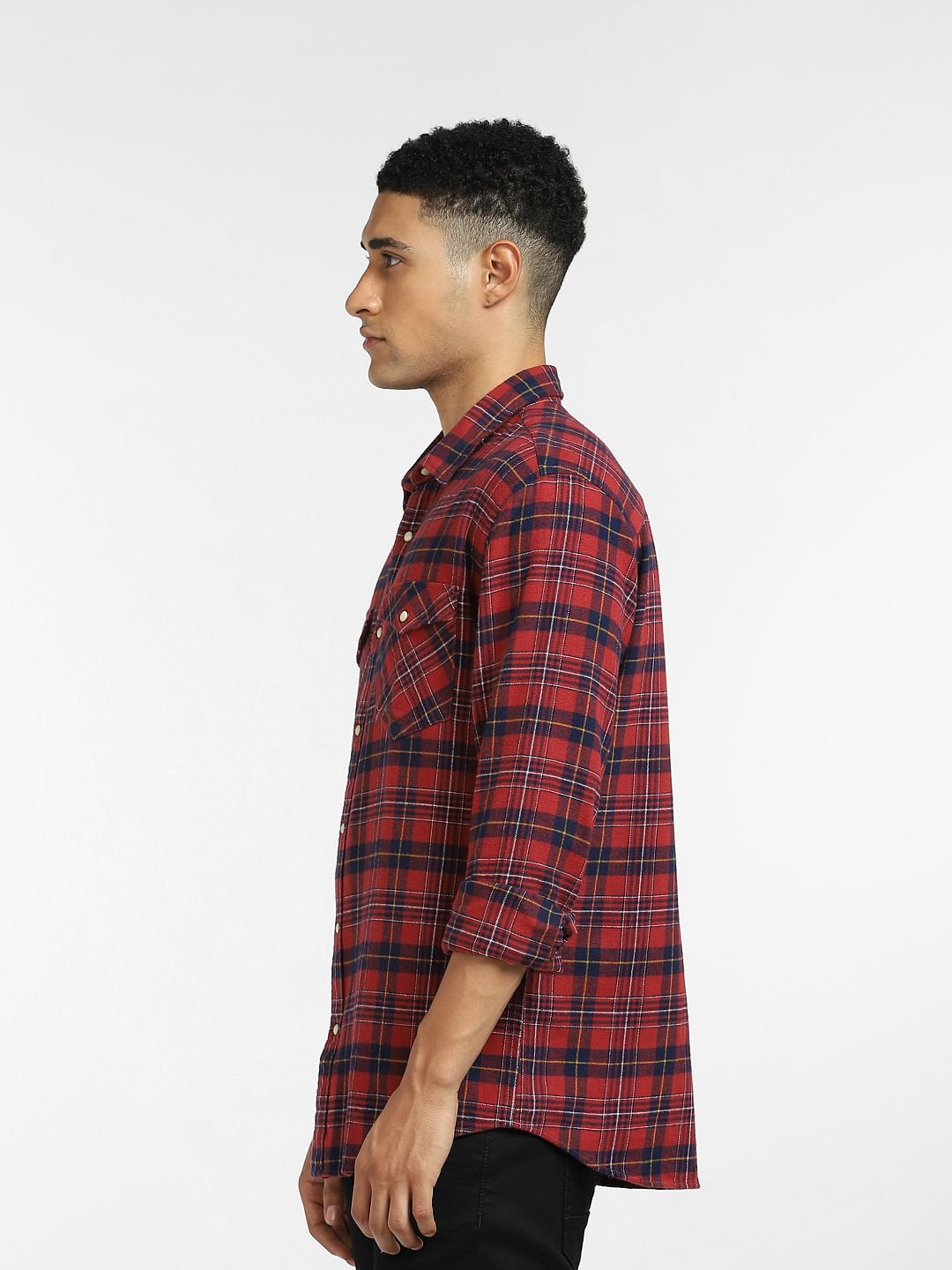 Red Check Full Sleeves Shirt