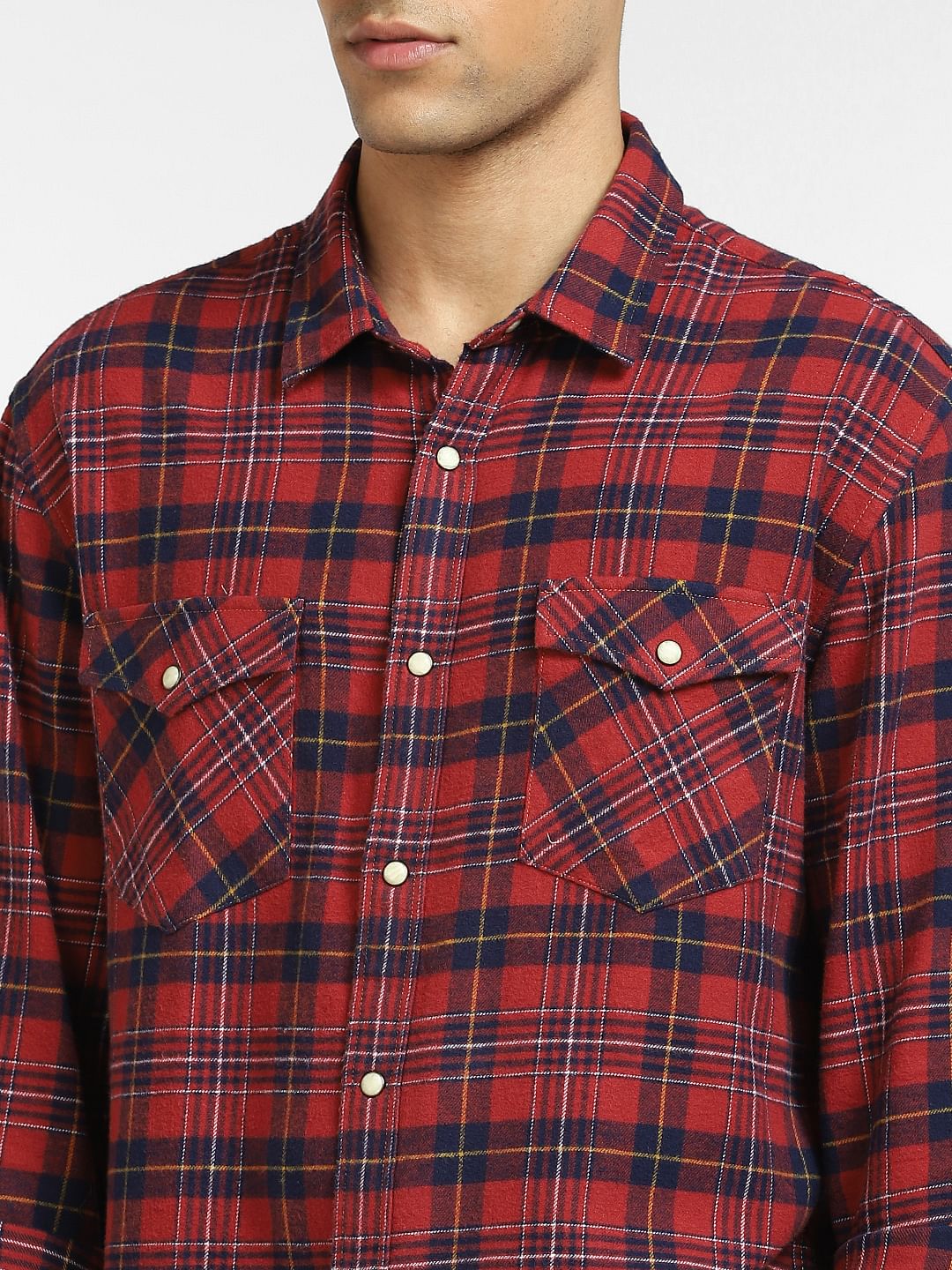 Red Check Full Sleeves Shirt