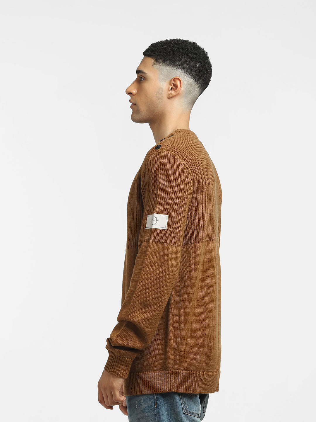 Brown Textured Pullover