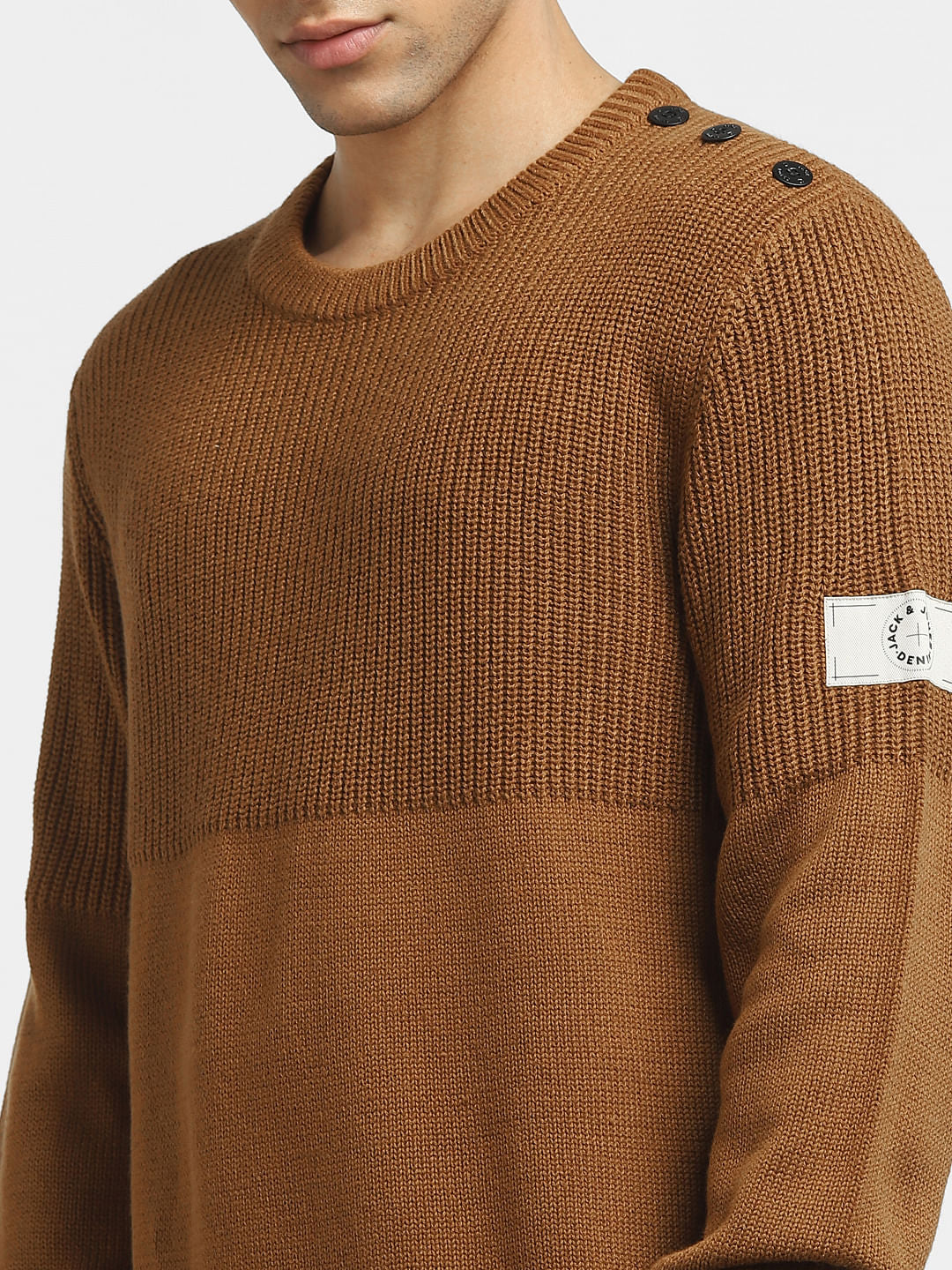 Brown Textured Pullover
