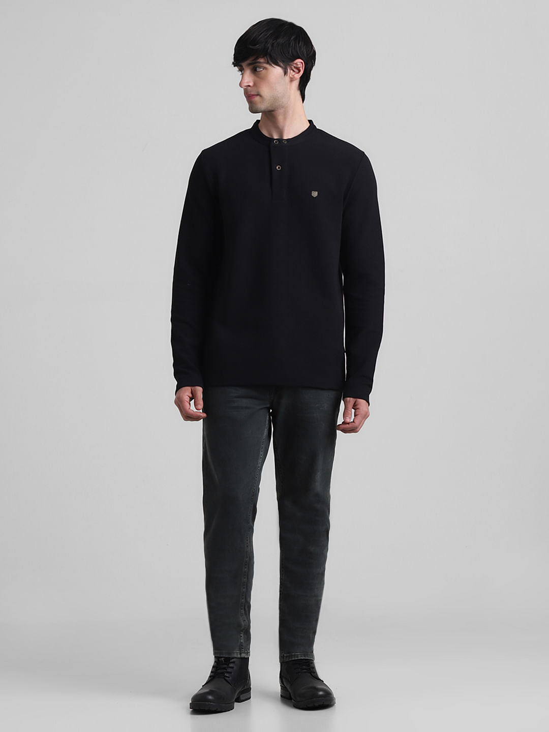 Black Henley T-shirt