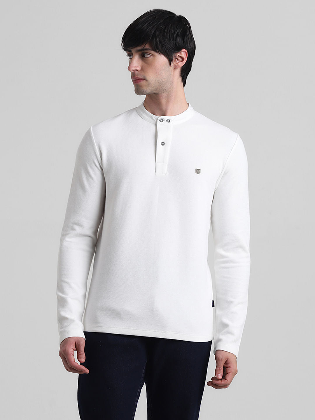 White Henley T-shirt