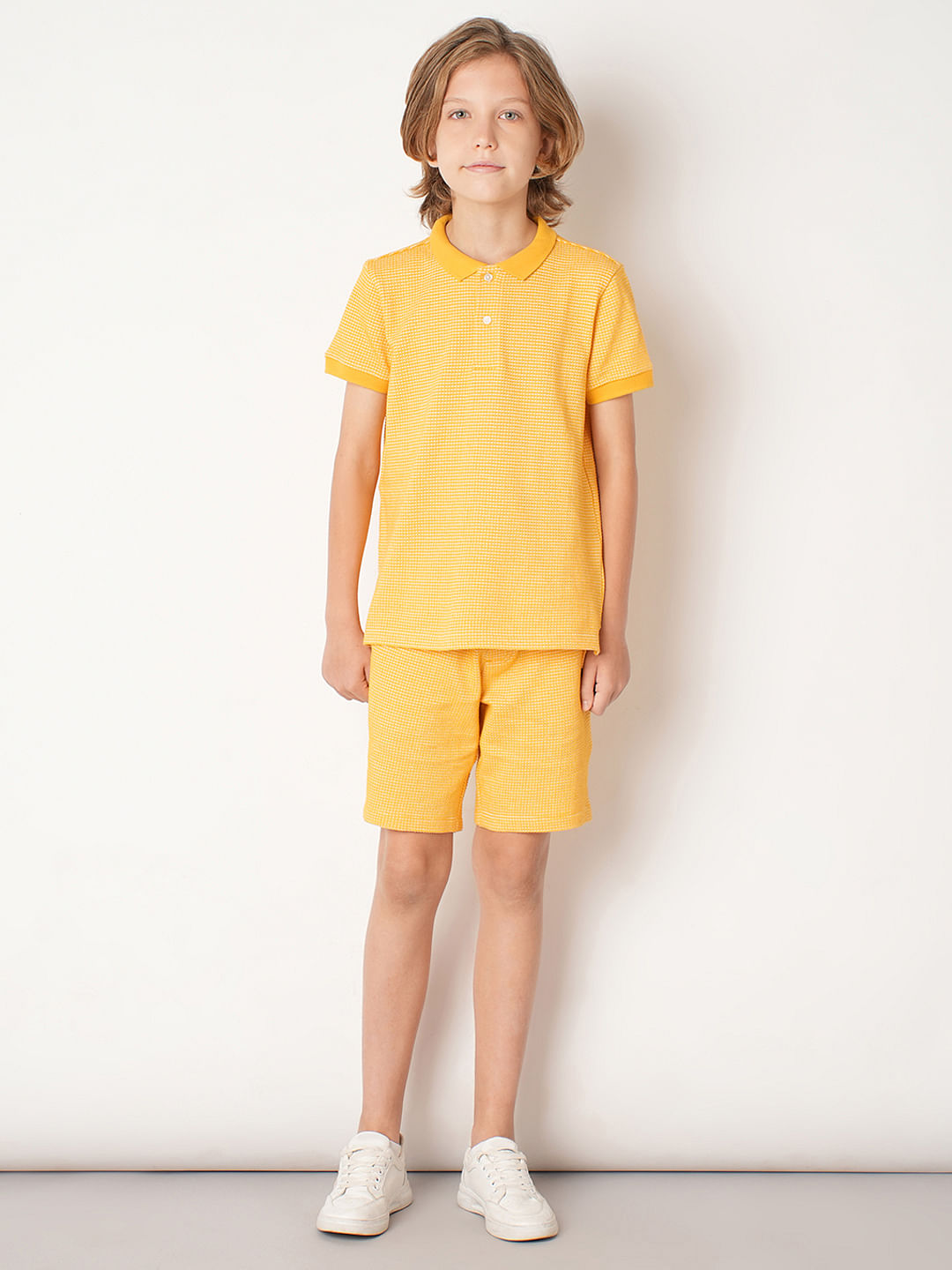 Boys Orange Co-ord Set Shorts