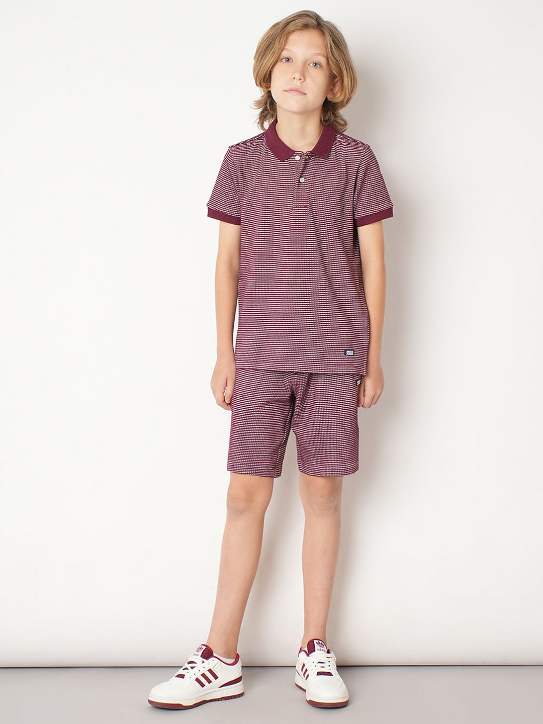 Boys Red Co-ord Set Shorts