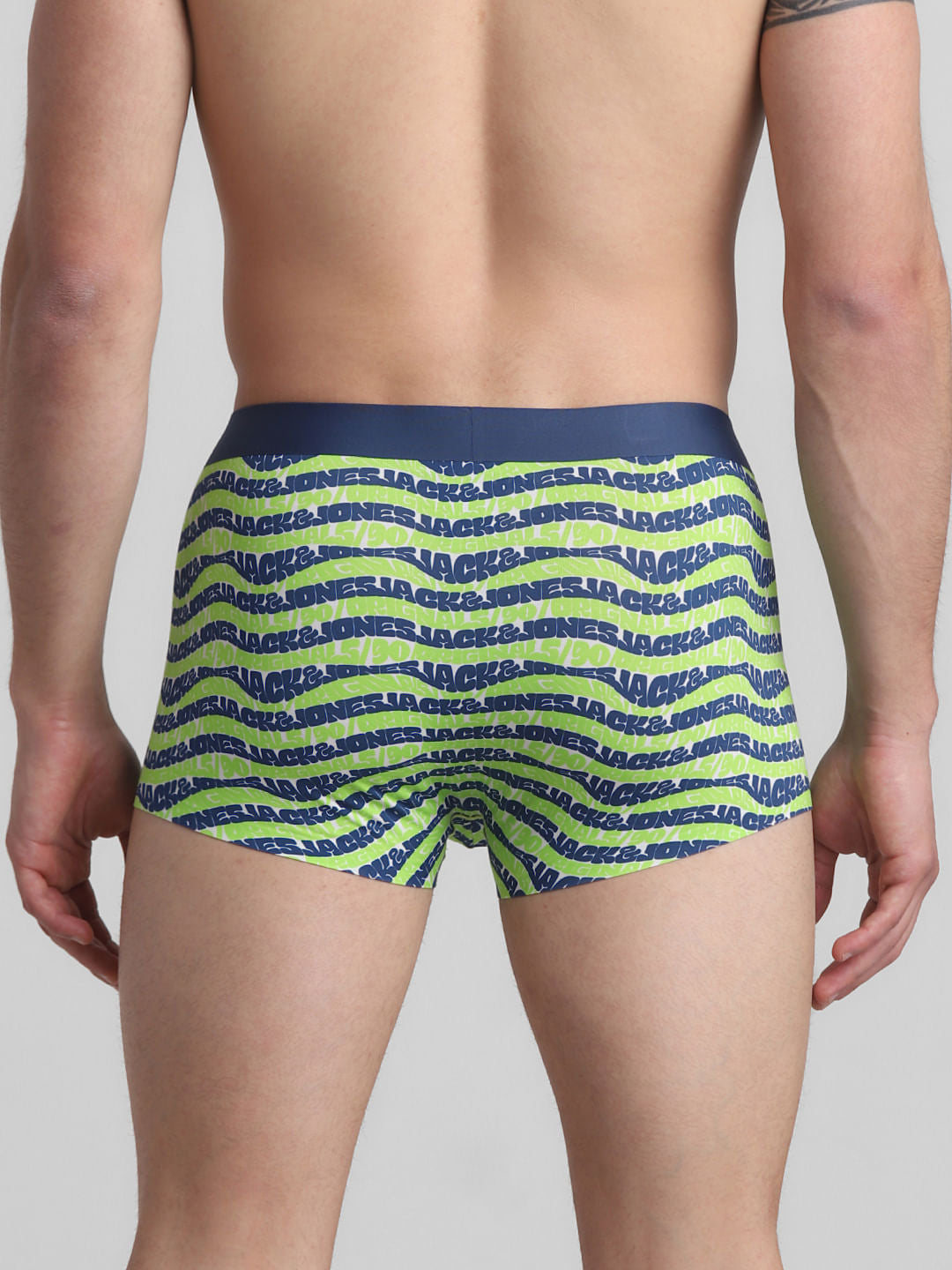 Green Printed Trunks