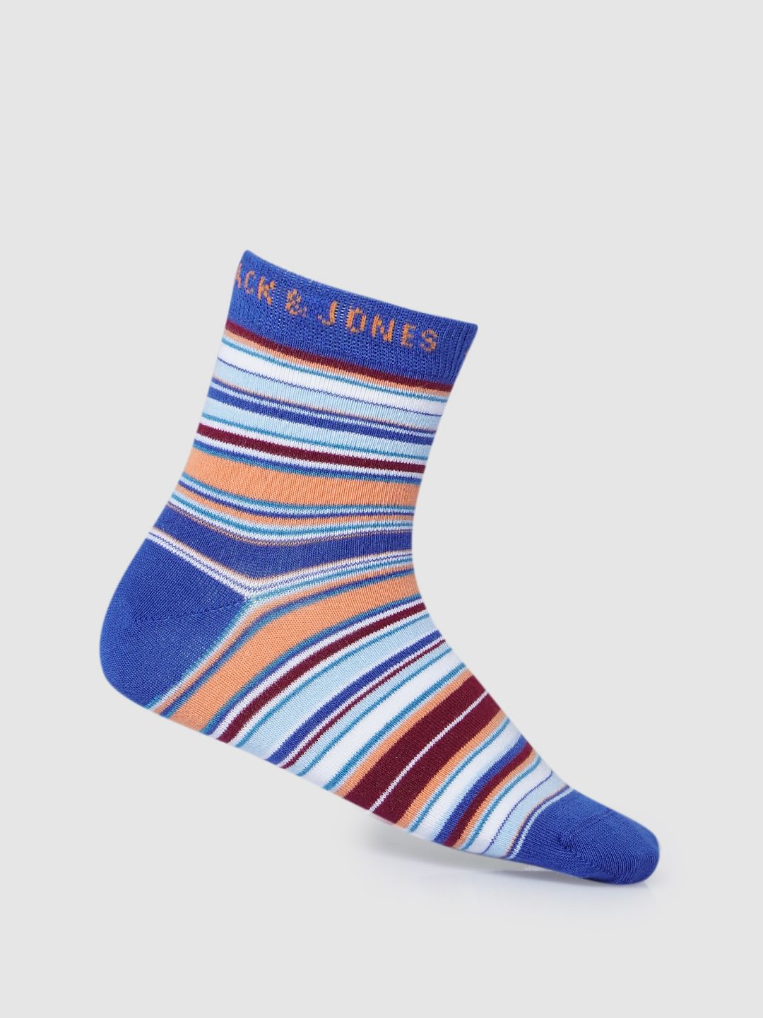 Boys Midi Length Striped Socks - Pack of 3