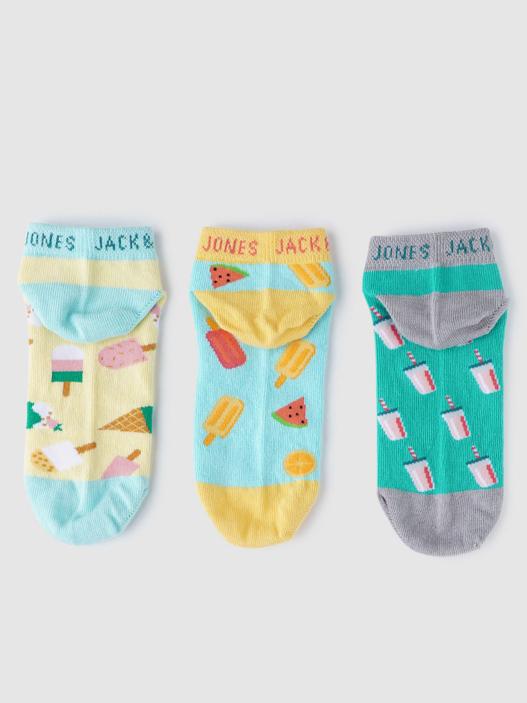 Boys Ankle Length Printed Socks - Pack of 3