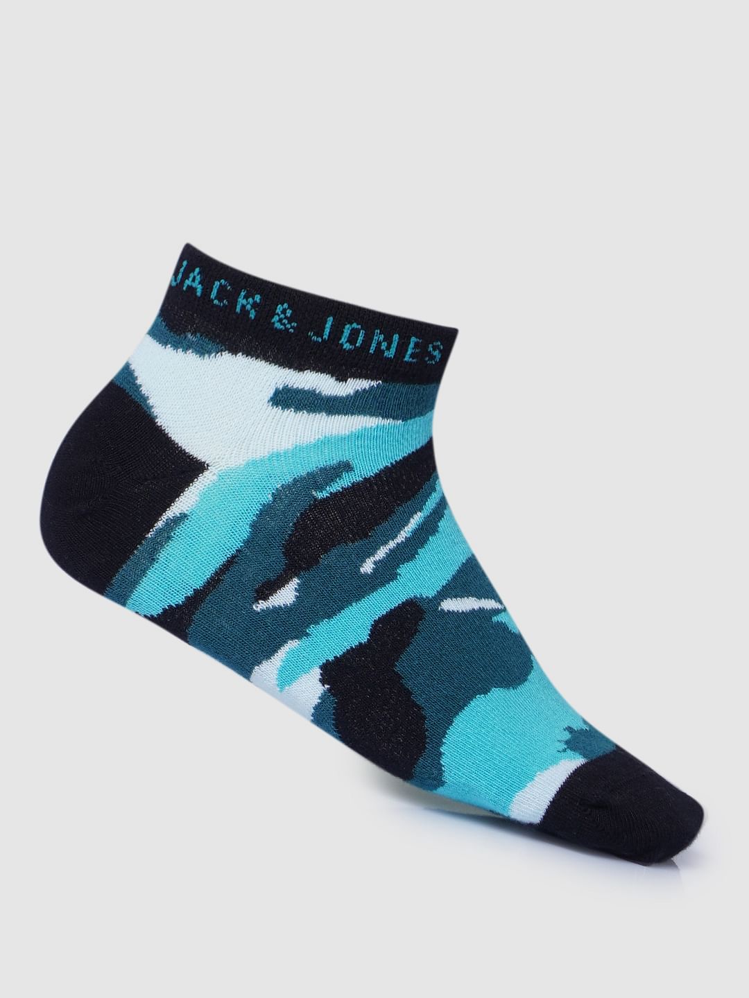 Boys Ankle Length Camo Print Socks - Pack of 3