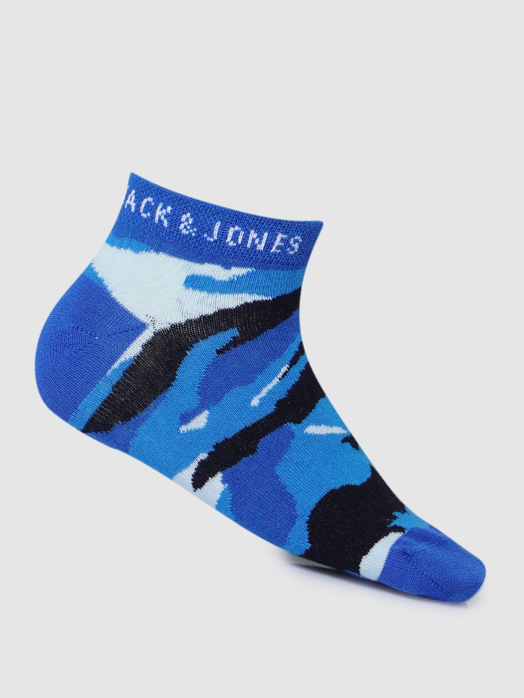 Boys Ankle Length Camo Print Socks - Pack of 3