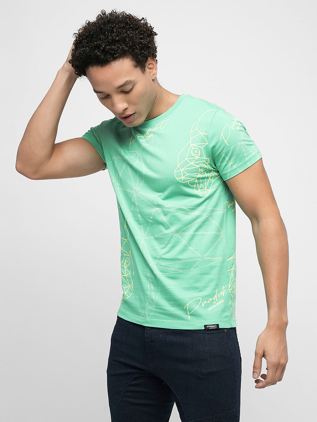PRODUKT by JACK&JONES Aqua Green Doggo Print T-shirt