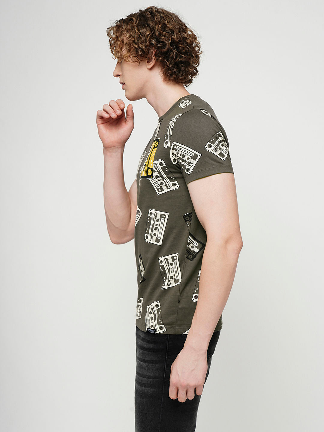 PRODUKT by JACK&JONES Dark Grey Printed Crew Neck T-shirt