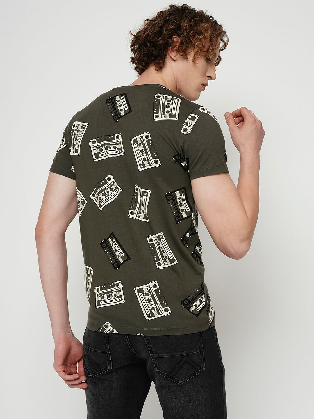 PRODUKT by JACK&JONES Dark Grey Printed Crew Neck T-shirt