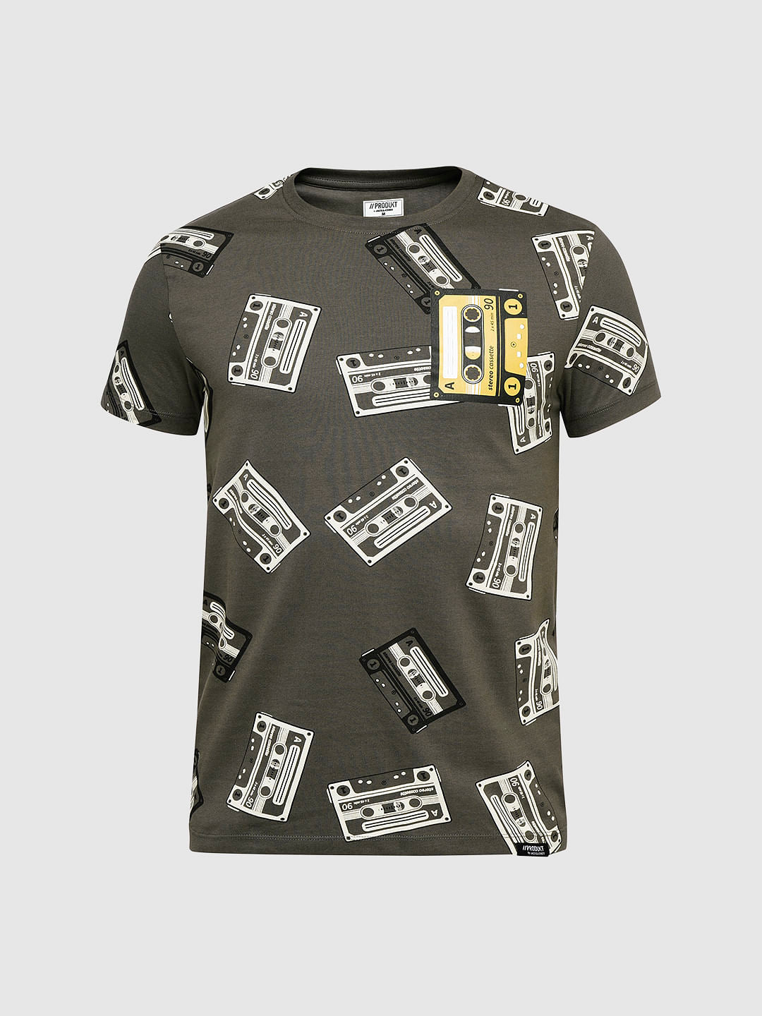 PRODUKT by JACK&JONES Dark Grey Printed Crew Neck T-shirt
