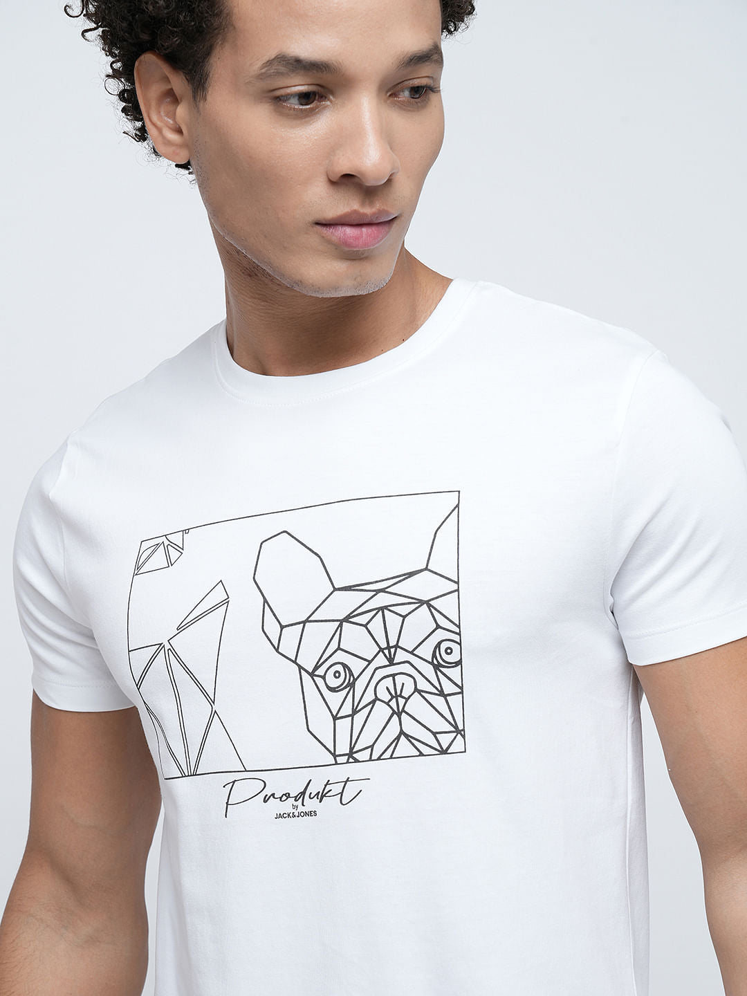 PRODUKT by JACK&JONES White Crew Neck T-shirt