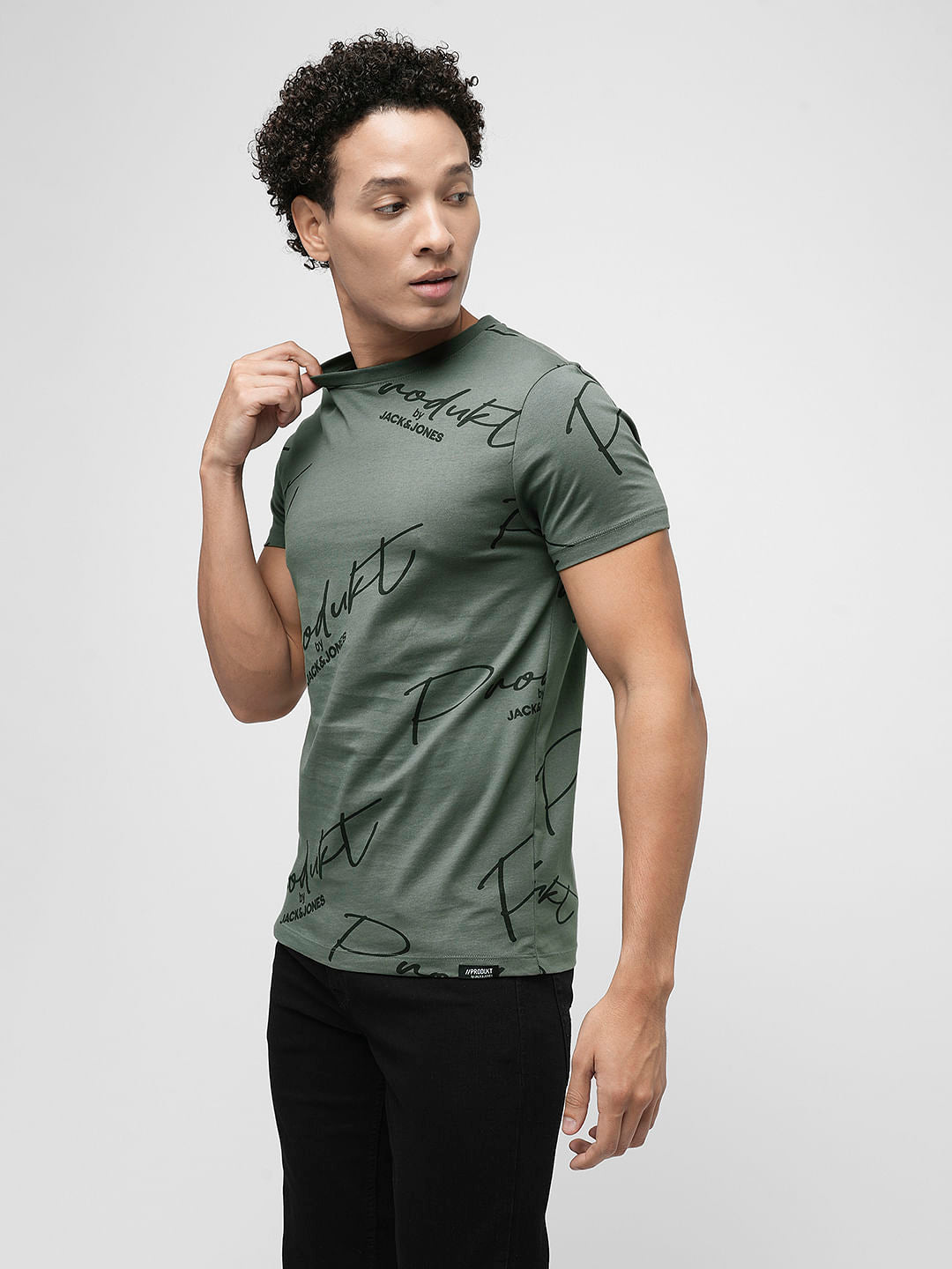 PRODUKT by JACK&JONES Dark Grey Logo Crew Neck T-shirt