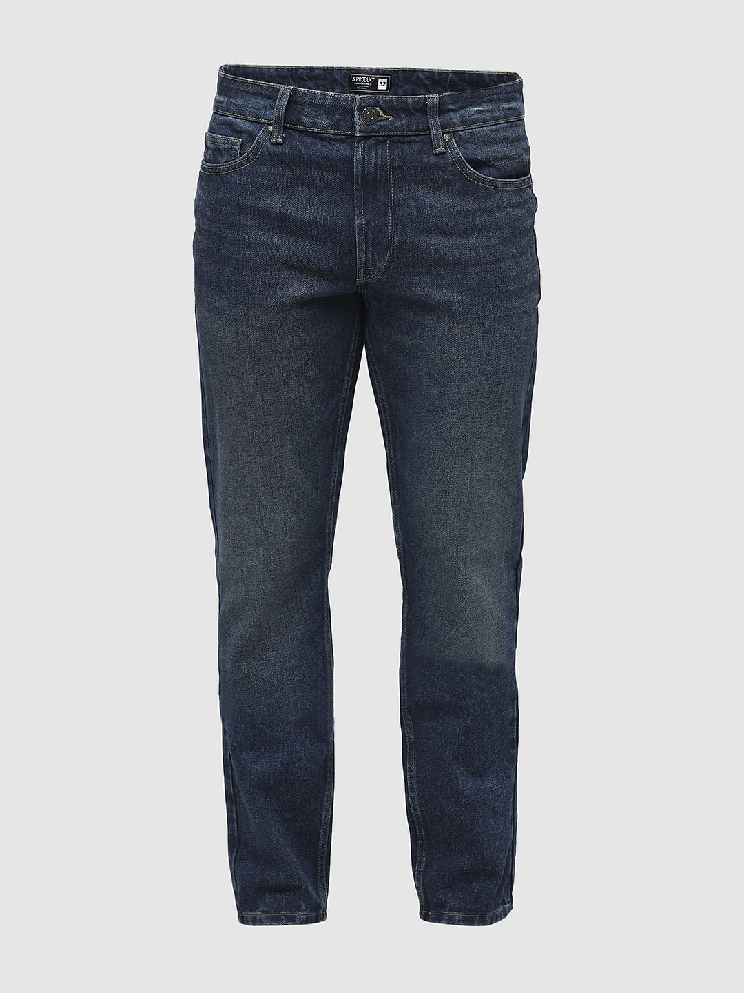 PRODUKT by JACK&JONES Dark Blue Mid Rise Slim Fit Jeans