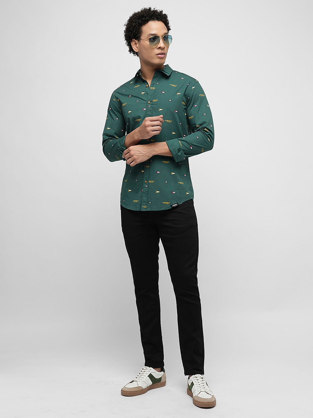 PRODUKT by JACK&JONES Black Mid Rise Slim Fit Jeans