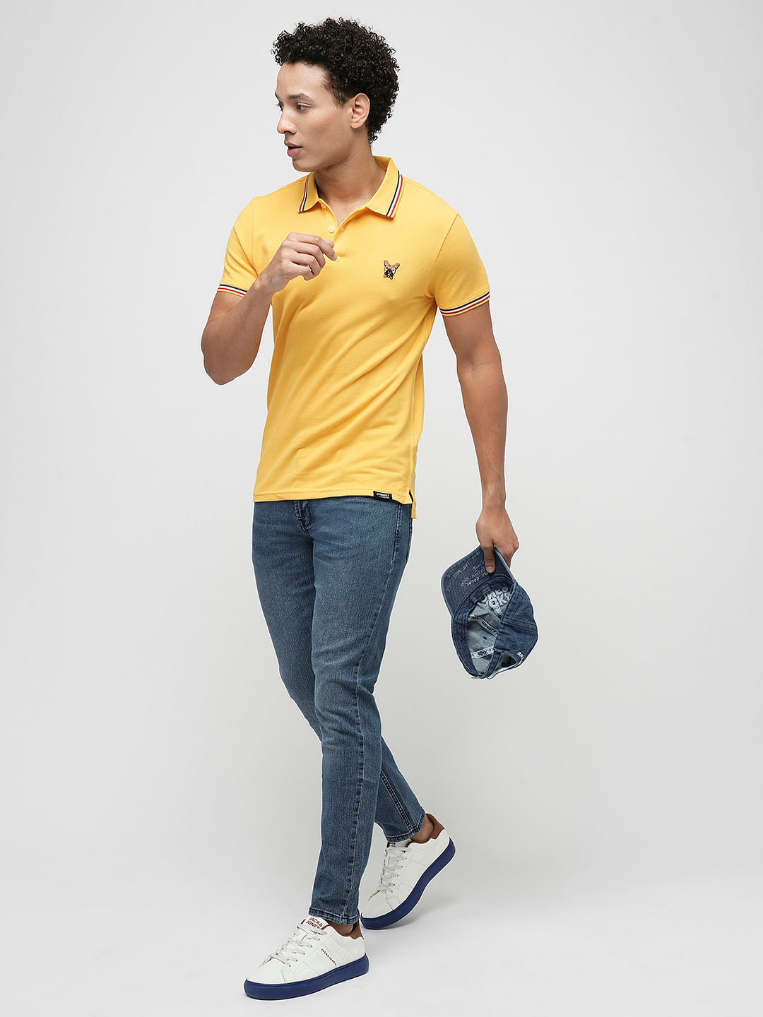 PRODUKT by JACK&JONES Blue Mid Rise Slim Fit Jeans