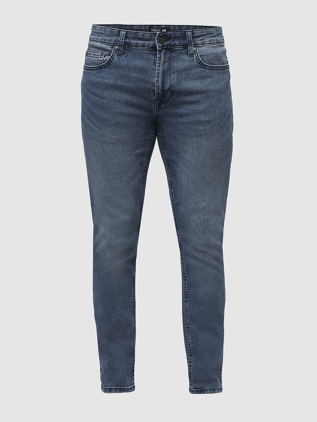 PRODUKT by JACK&JONES Blue Mid Rise Slim Fit Jeans