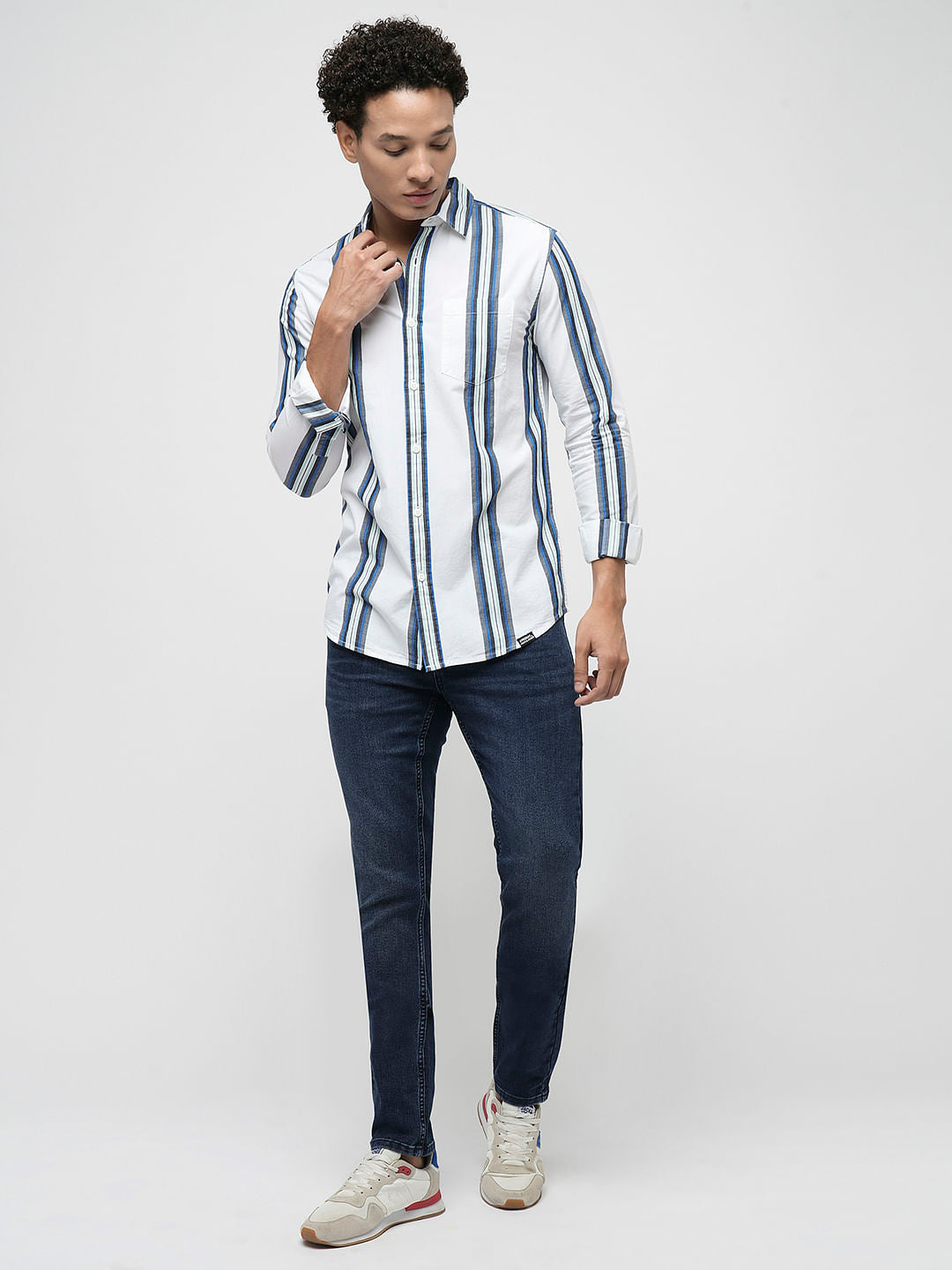 PRODUKT by JACK&JONES Dark Blue Mid Rise Slim Fit Jeans
