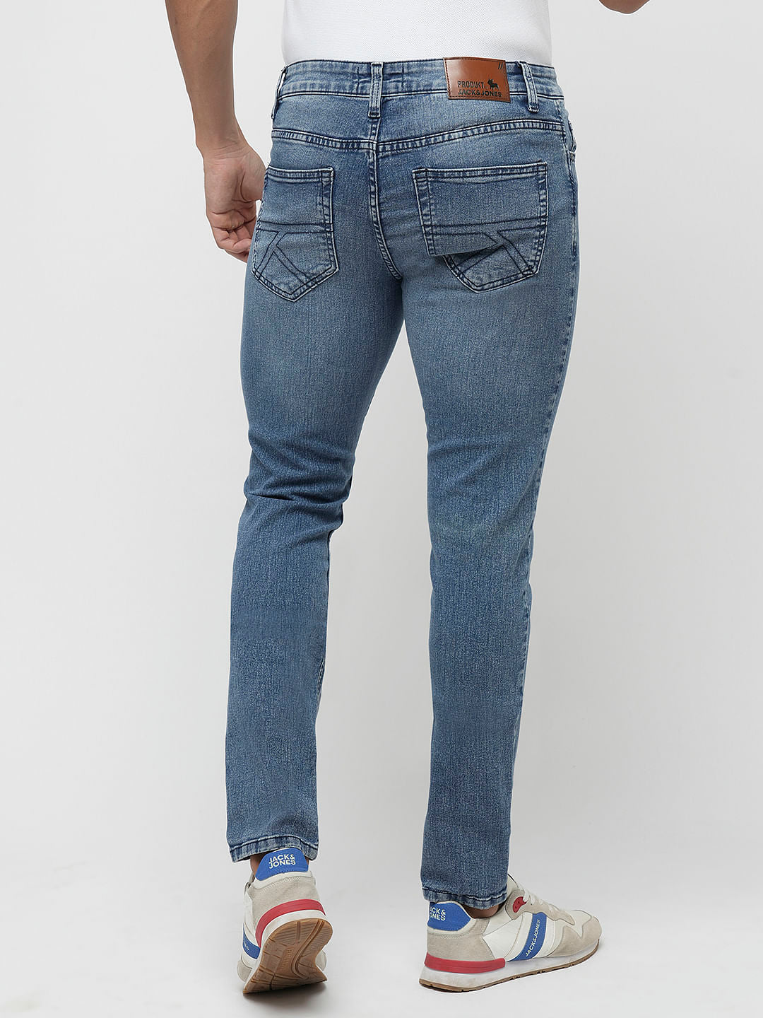 PRODUKT by JACK&JONES Blue Mid Rise Slim Fit Jeans