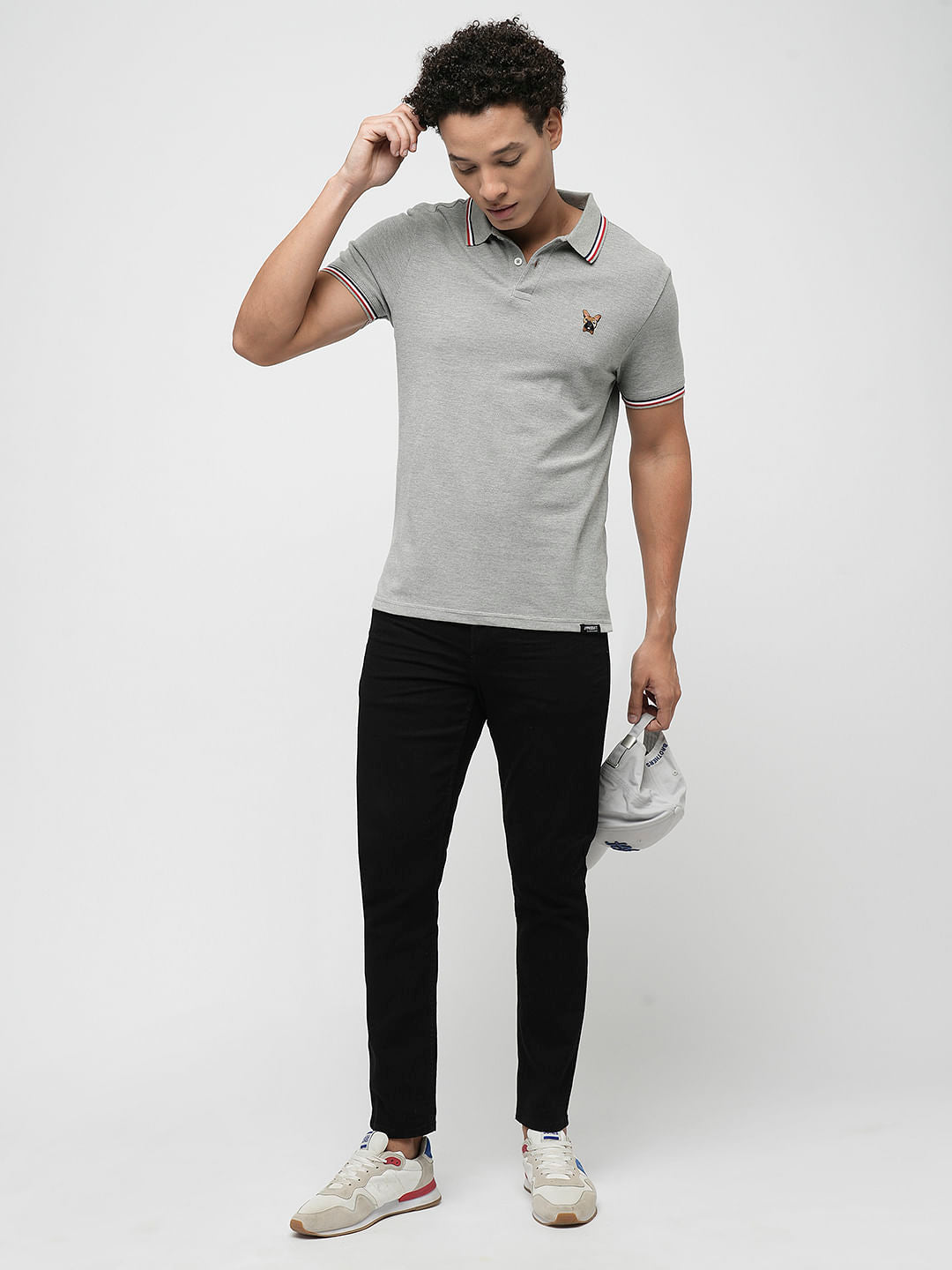 PRODUKT by JACK&JONES Black Mid Rise Slim Fit Jeans