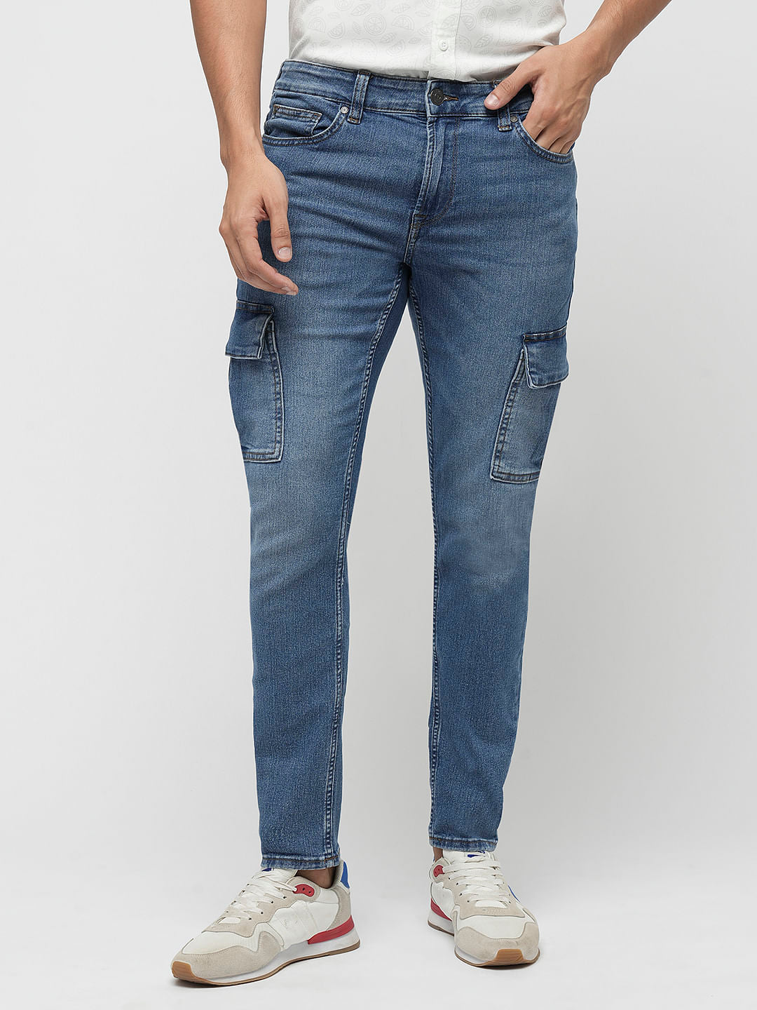 PRODUKT by JACK&JONES Blue Pocket Detail Slim Fit Jeans