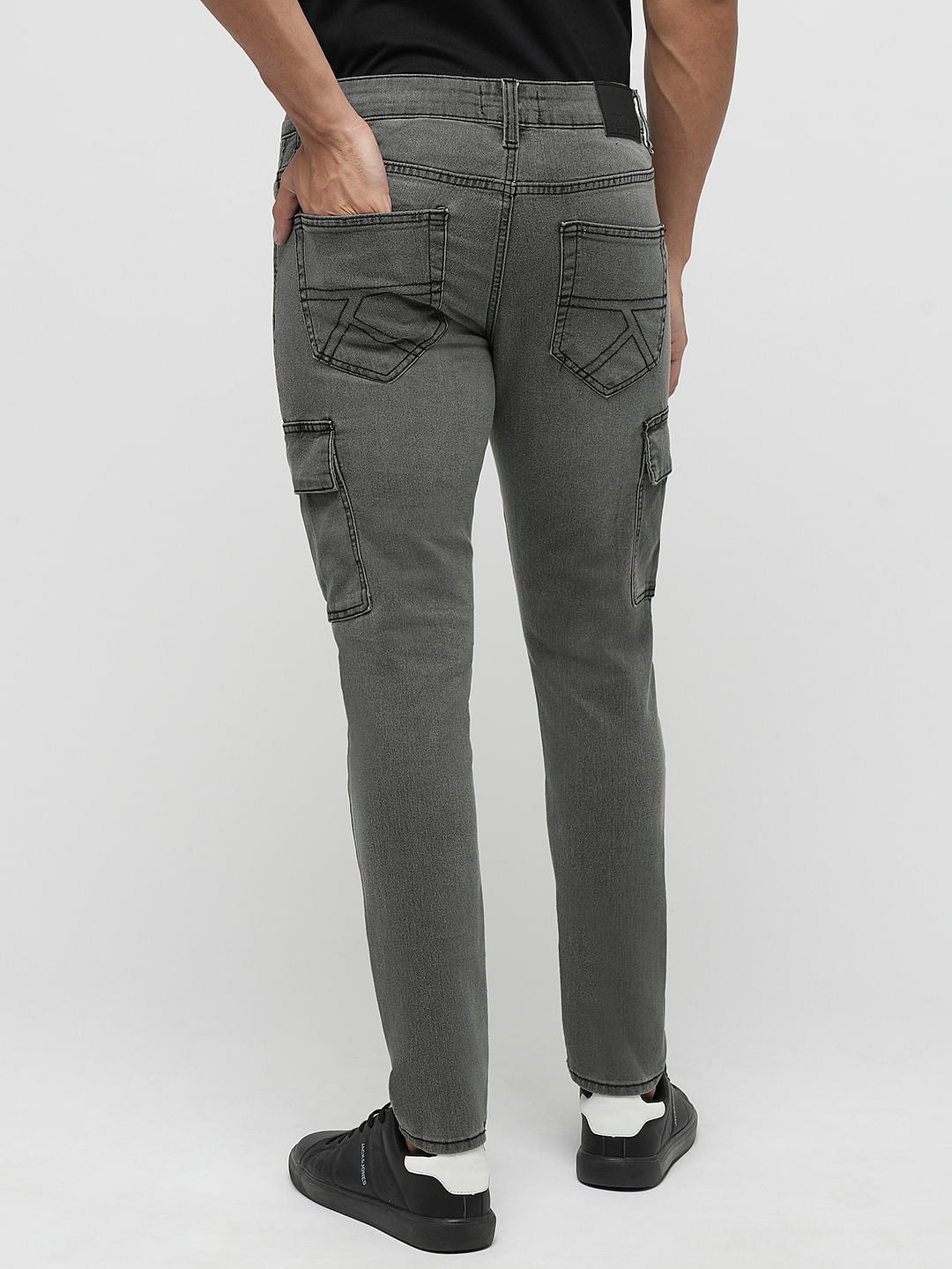 PRODUKT by JACK&JONES Grey Pocket Detail Slim Fit Jeans