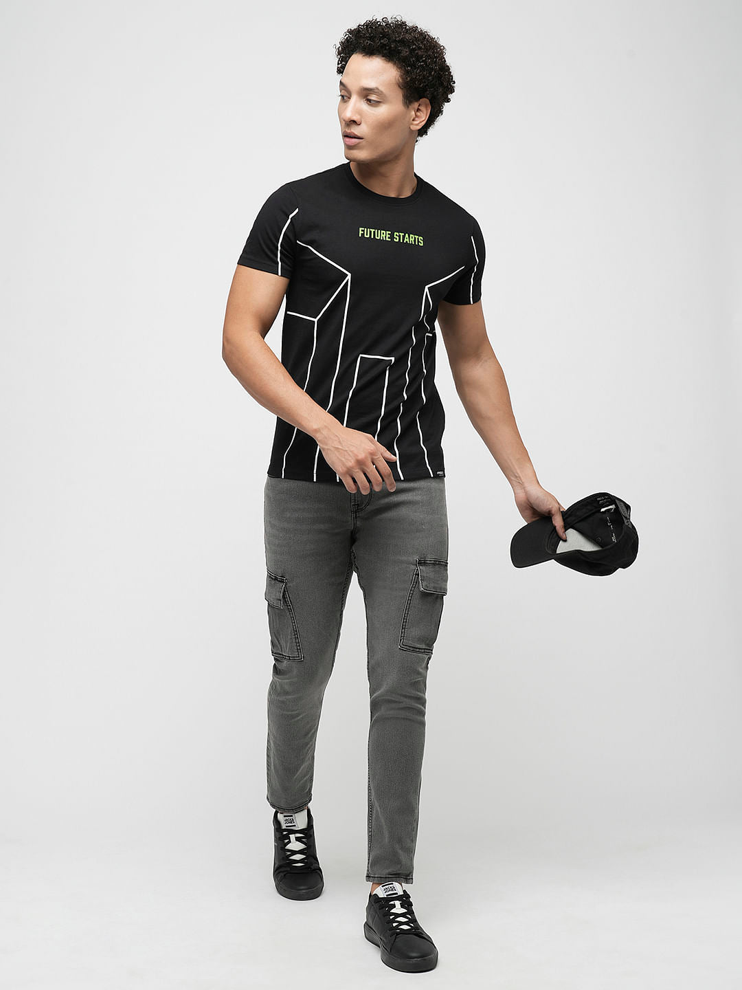 PRODUKT by JACK&JONES Grey Pocket Detail Slim Fit Jeans