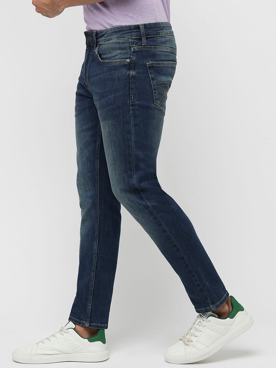 PRODUKT by JACK&JONES Dark Blue Mid Rise Slim Fit Jeans