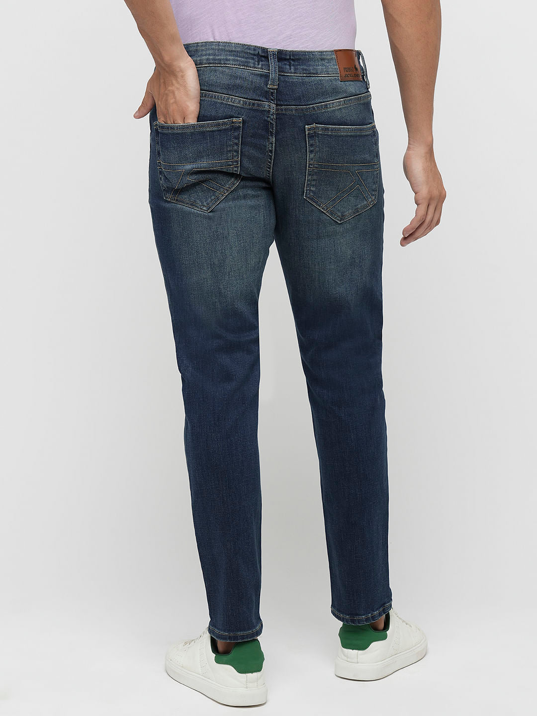 PRODUKT by JACK&JONES Dark Blue Mid Rise Slim Fit Jeans