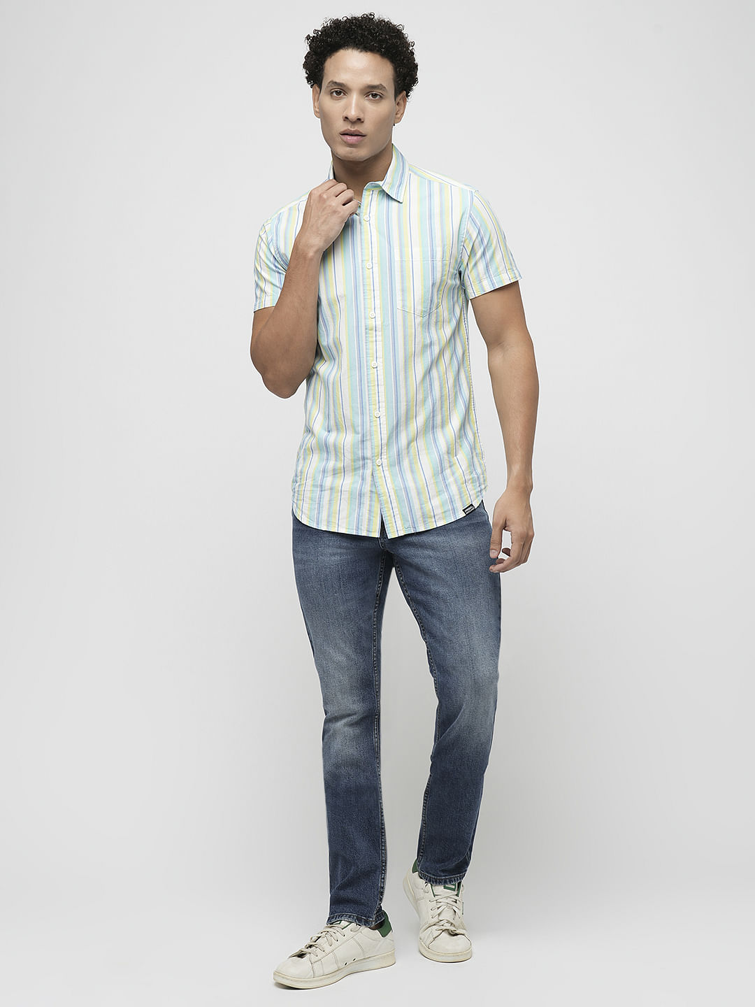 PRODUKT by JACK&JONES Dark Blue Mid Rise Slim Fit Jeans