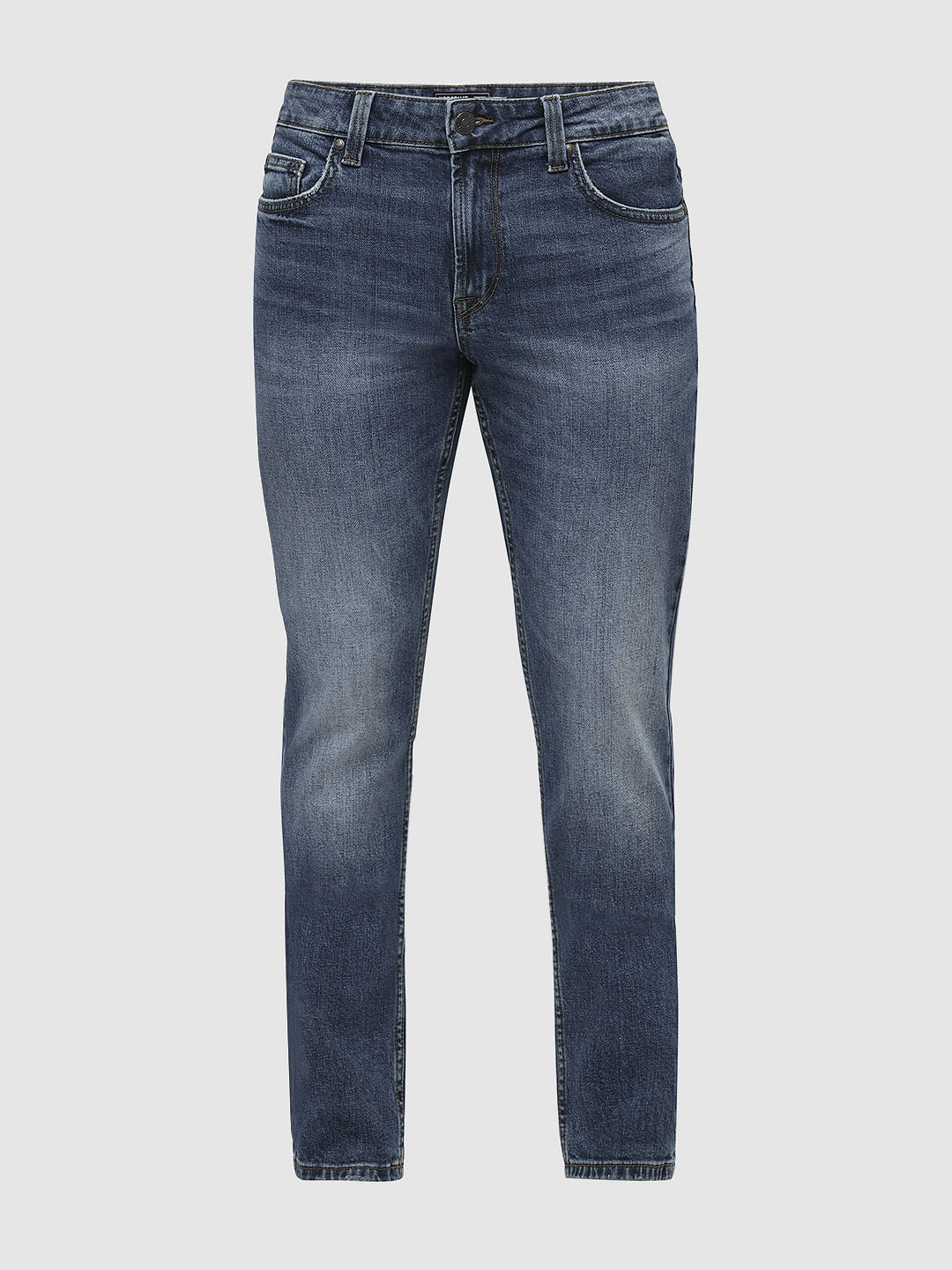 PRODUKT by JACK&JONES Dark Blue Mid Rise Slim Fit Jeans