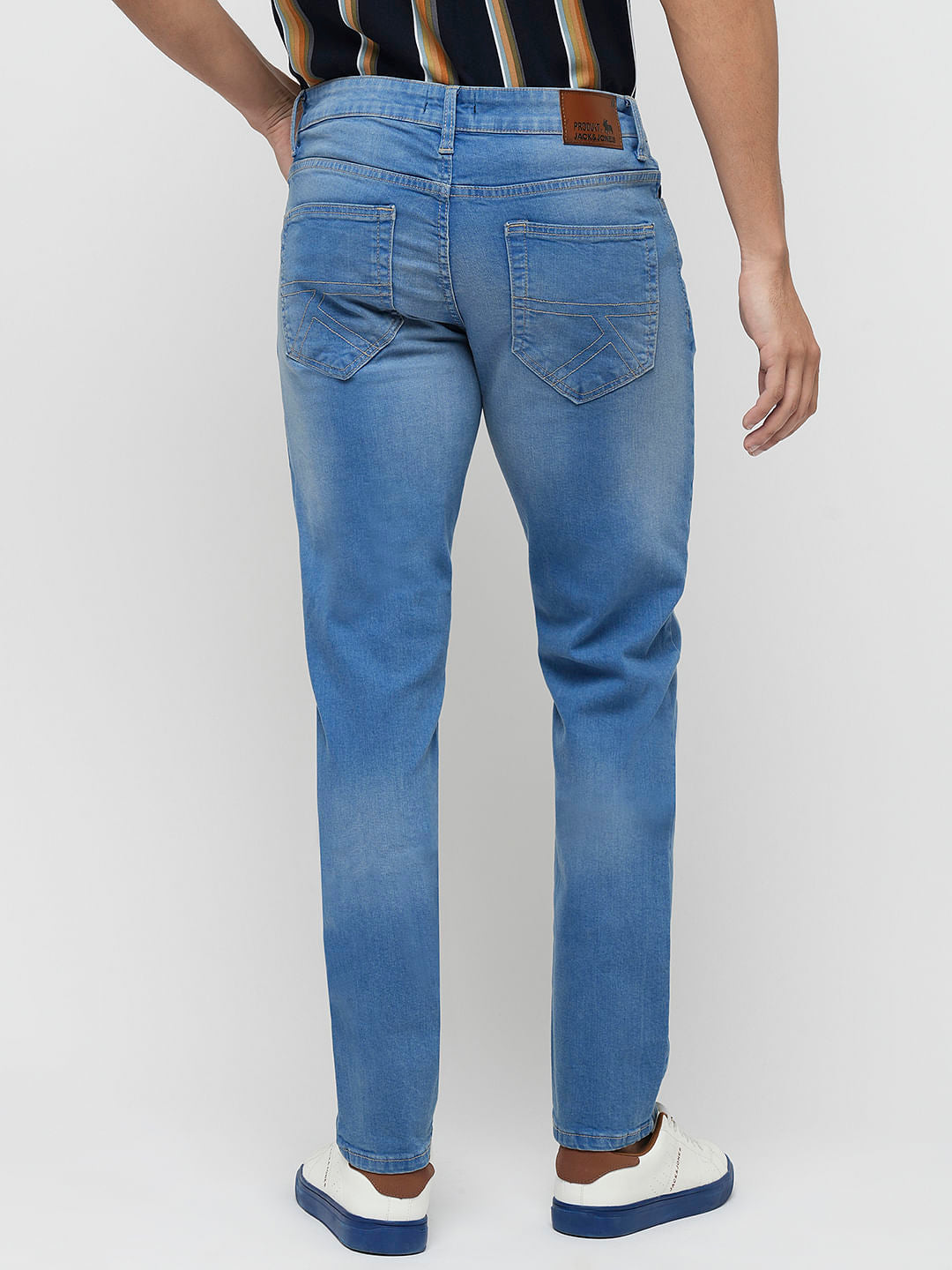 PRODUKT by JACK&JONES Light Blue Mid Rise Slim Fit Jeans