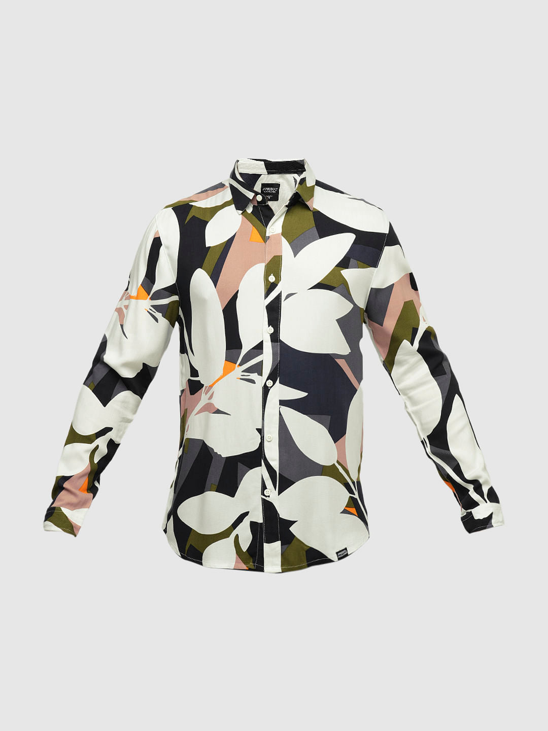 PRODUKT by JACK&JONES Green Printed Full Sleeves Shirt