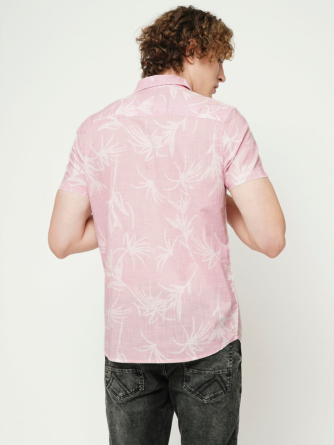 PRODUKT by JACK&JONES Pink Printed Short Sleeves Shirt
