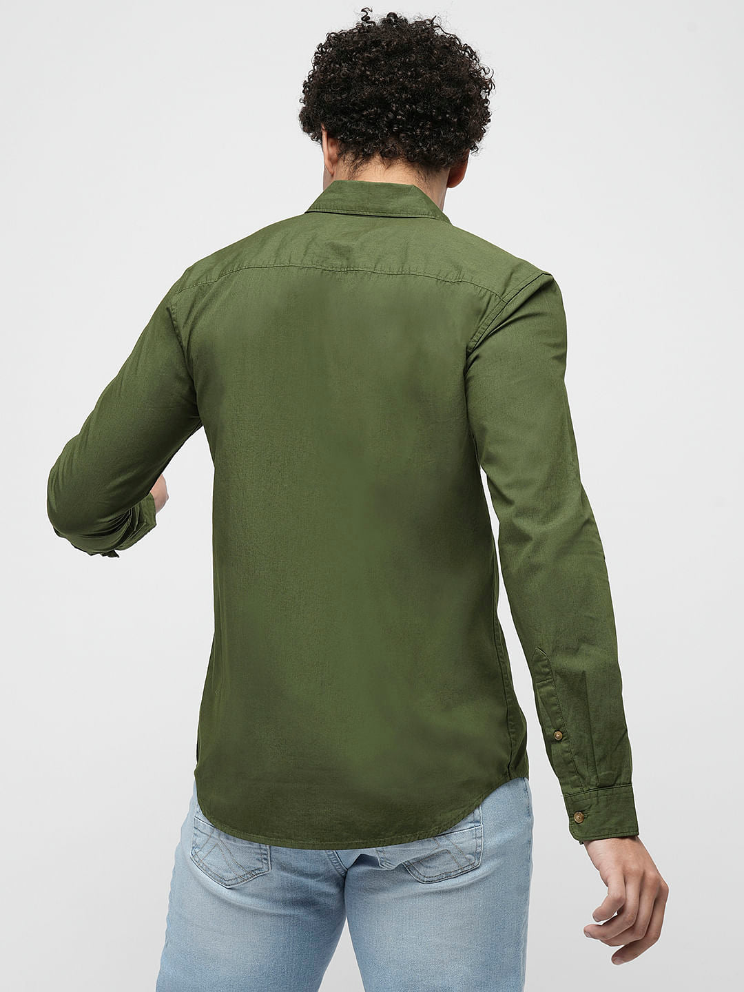 PRODUKT by JACK&JONES Green Printed Full Sleeves Shirt