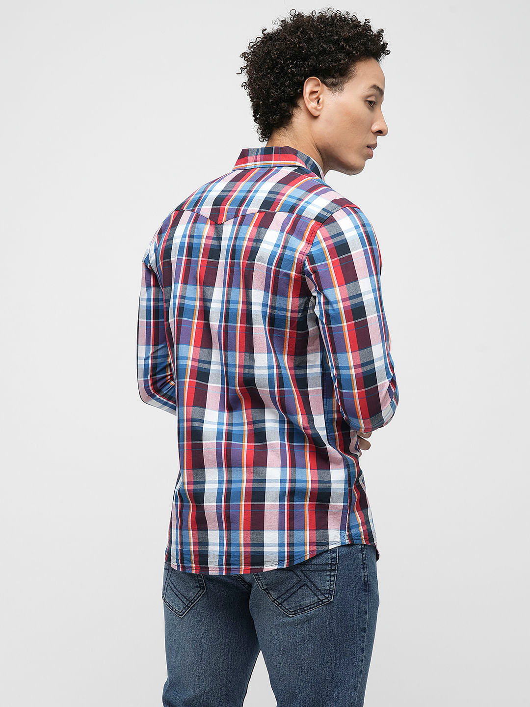 PRODUKT by JACK&JONES Red Check Full Sleeves Shirt