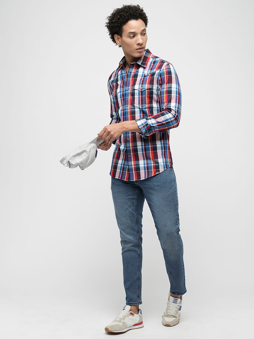PRODUKT by JACK&JONES Red Check Full Sleeves Shirt