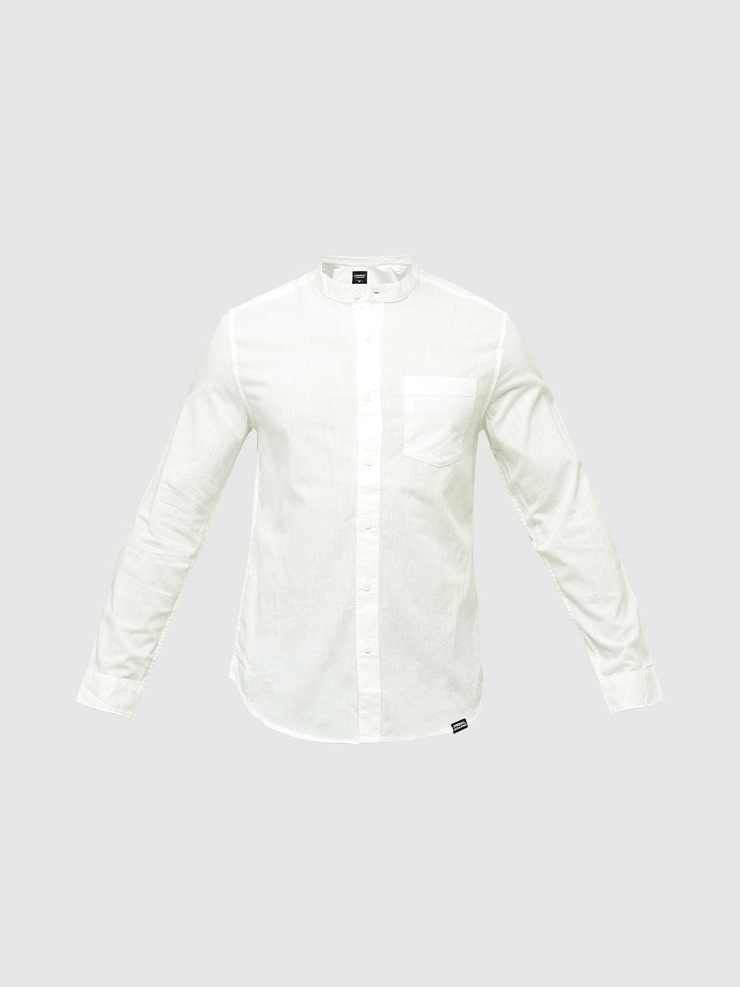 PRODUKT by JACK&JONES White Cotton Full Sleeves Shirt